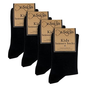 4er Pack Kinder Jungen Mädchen Bambus Sensorische Socken Weich Atmungsaktiv Komfortable Passform