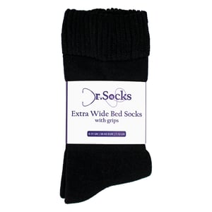 Herren Extraweite Winterbett-Socken mit Grip | Rutschfeste thermische Schlafsocken