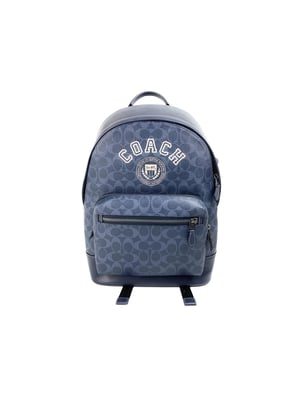 West-Rucksack aus charakteristischem Canvas mit College-Motiv