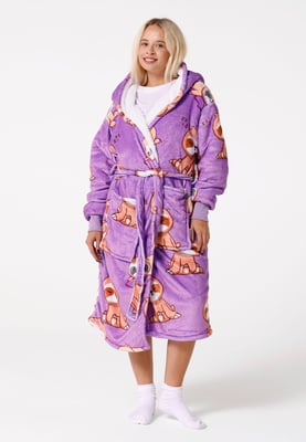 "Lazy Sloth" Sherpa-Bademantel