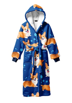 "Corgi" Sherpa-Bademantel