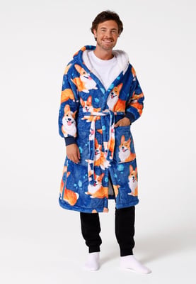 "Corgi" Sherpa-Bademantel