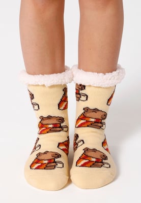 "Autumn Capybara" Sherpa-Socken