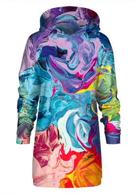 "Paintjob" Oversize Hoodie-Kleid