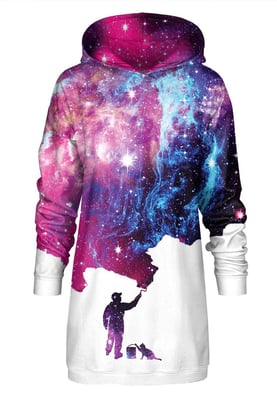 "Galaxy Painter" Oversize Hoodie-Kleid