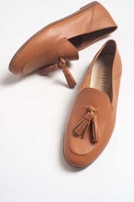 Mona Weich Leder Quaste Loafer