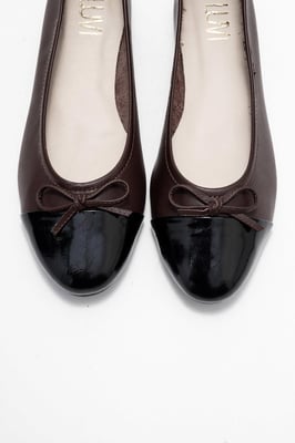 Rayne Cap Zehenpartie Leder Ballerinas Damen