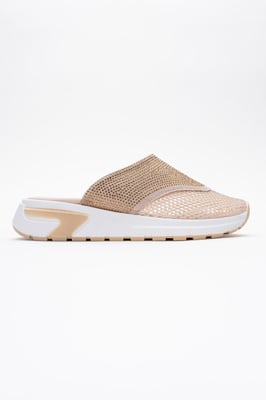GLEA Mesh Strass Pantoletten Damen