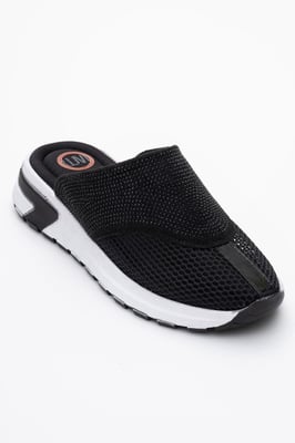 GLEA Mesh Strass Pantoletten Damen
