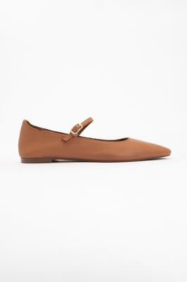 Lara Leder Mary Jane Flache Schuhe