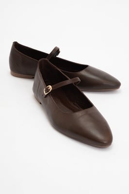 Lara Leder Mary Jane Flache Schuhe
