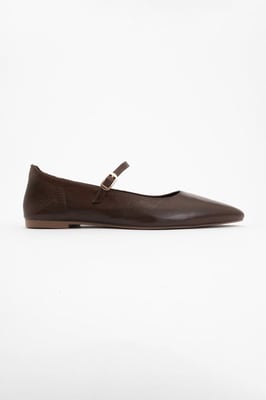 Lara Leder Mary Jane Flache Schuhe