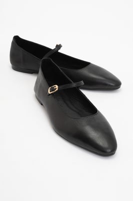 Lara Leder Mary Jane Flache Schuhe