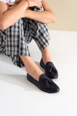 Mona Weich Leder Quaste Loafer Damen