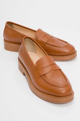 Bree Plateau Penny Leder Loafer
