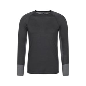 Mountain Warehouse - Base Layer Oberteil für Herren, Langärmlig (Holzkohle)