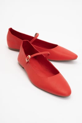 Lara Leder Mary Jane Flache Schuhe