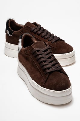 Anabel Leder Plateau Turnschuhe Damen