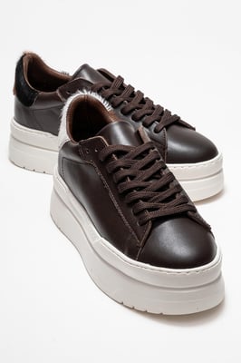 Anabel Leder Plateau Turnschuhe Damen