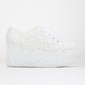 Florette Lace Bridal Platform Turnschuhe
