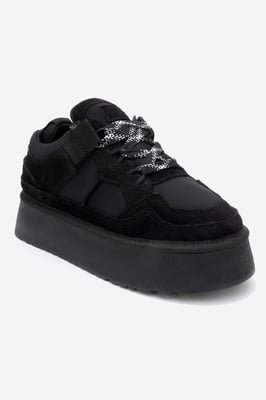 Riven Leder Plateau Turnschuh Damen