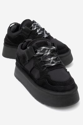 Riven Leder Plateau Turnschuh Damen