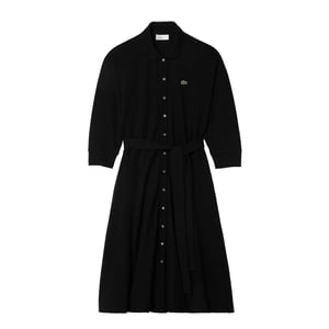 Lacoste - Polo-Kleid für Damen, Piqué, 3/4 Ärmel (Schwarz)