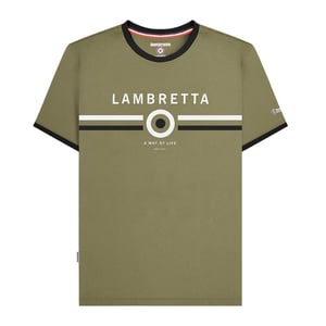 Lambretta - T-Shirt Ringer-Stil für Herren (Khaki)