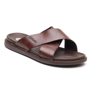 Base London Drift Leder Herren Braune Sandalen