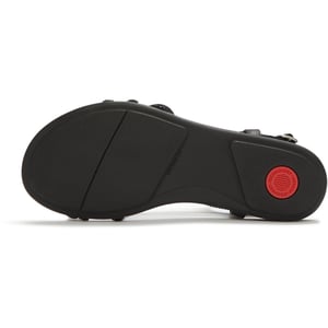 Fitflop Fino Zehentrenner Leder Damen Sandalen All Black