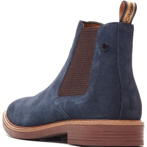 Base London Sussex Chelsea-Stiefel Leder Herren Marineblau Boots