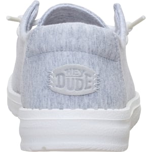 HEYDUDE Wendy Stretch Jersey Textil Damen Mokkasins Hellgrau