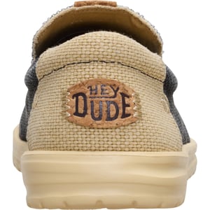 HEYDUDE Mikka Geflochtene Textil Herren Slipper Schwarz/Boulder Tan
