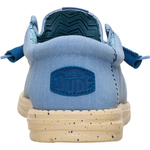 HEYDUDE Wally Stretch Canvas Textil Herren Ausgebleichte Jeans/Boulder Tan Slipper