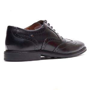 Base London Clarence Brogue Leder Herren Schwarz Brogues Schuhe