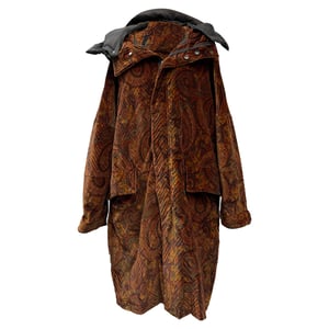Etro Kapuzenmantel mit Paisley-Print aus mehrfarbigem Samt
