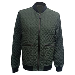 Gesteppte Bomberjacke von Dolce & Gabbana in Olivgrünem Polyamid