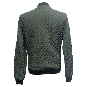 Gesteppte Bomberjacke von Dolce & Gabbana in Olivgrünem Polyamid