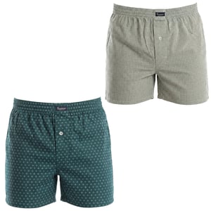 Packung mit 2 essential Baumwoll-Herrenboxershorts mit elastischem Bund A0100