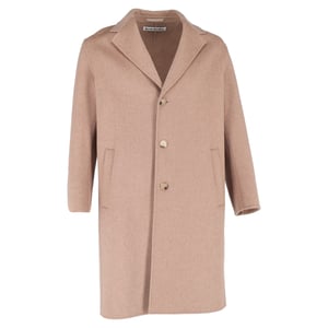Acne Studios langer Mantel aus beiger Wolle