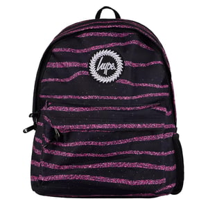 Hype Glitzerstreifen Schwarz/Pink Rucksack