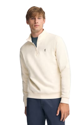 Sweatshirt ecru mit halbem Reißverschluss und Rigby Go-Logo