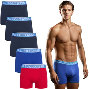 U.S. POLO ASSN. Herren Boxershorts 5er Pack aus Baumwoll-Elasthan