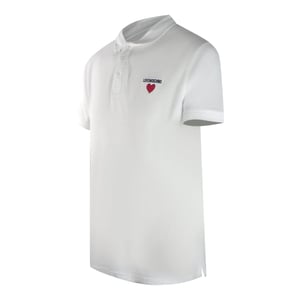Weißes Poloshirt Mit Moschino-herzlogo