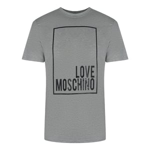 Moschino Box Logo Graues T-shirt