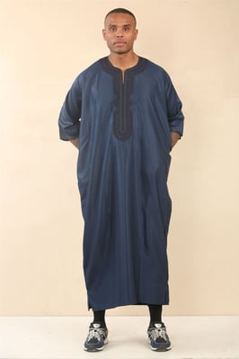 Blaue marokkanische Thobe Djellaba Jubba Robe für Herren Eid