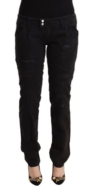 Schlanke Passform Zerrissene Jeans