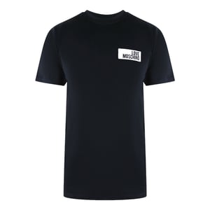 Schwarzes T-shirt Mit Moschino-blocklogo