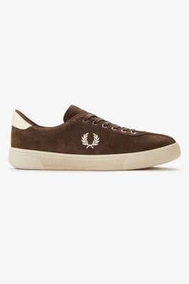 Fred Perry Tennisschuh Wildleder Herren Tobacco/Eiscreme Sneaker