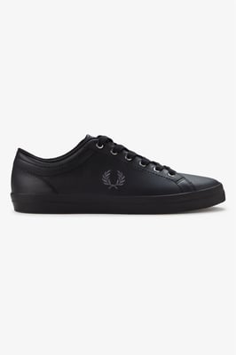 Fred Perry Baseline Leder Herren Schwarz Trainers
